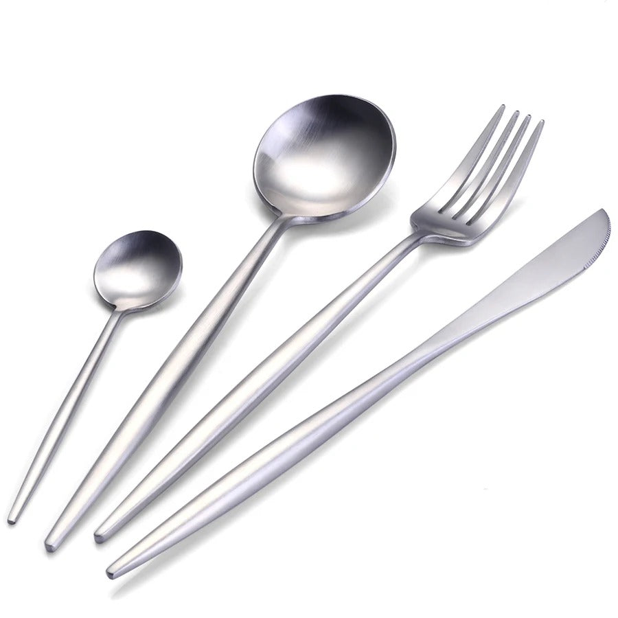 Matte Flatware Set of Four