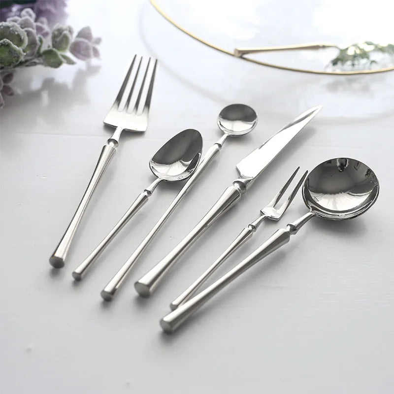 Bright Silver Flatware Set