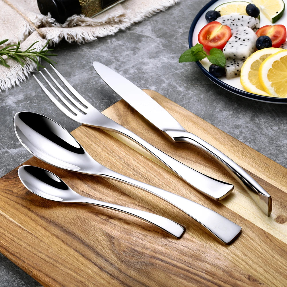 24pc Monaco Mist Flatware Set